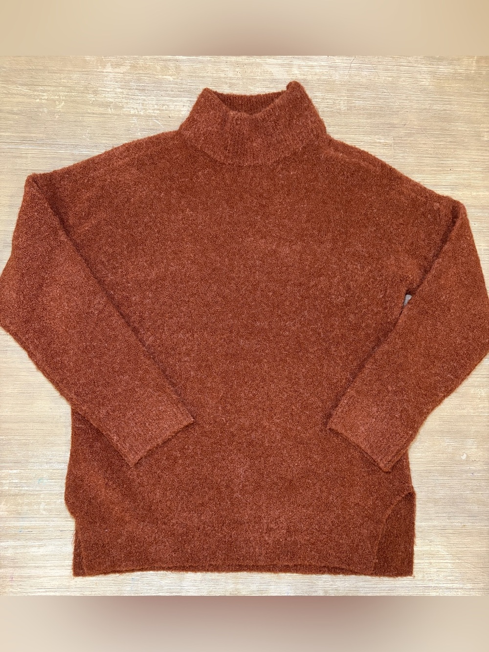 Abercrombie & Fitch rust orange color Turtleneck Sweater women’s medium - Picture 2 of 7